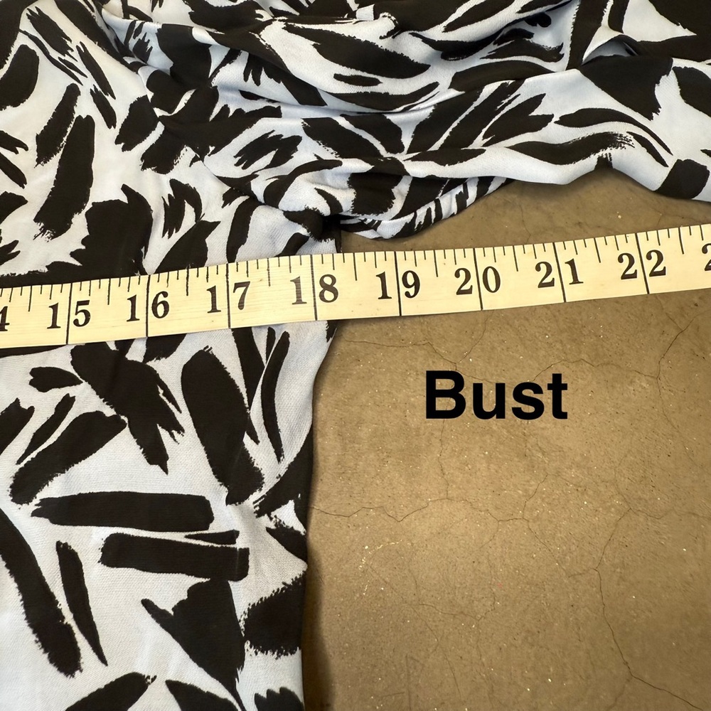 Veronica Beard Ashlynn Brushstroke Silk Blend Blouse Sz 0 - Picture 6 of 8